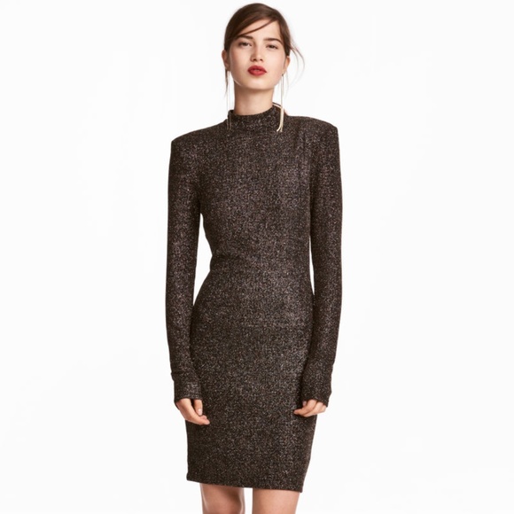 h&m glitter dress